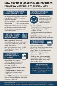 tactical gear manufacturing,military equipment production,combat gear factory