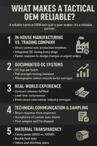 tactical OEM,OEM tactical gear manufacturer,reliable supplier