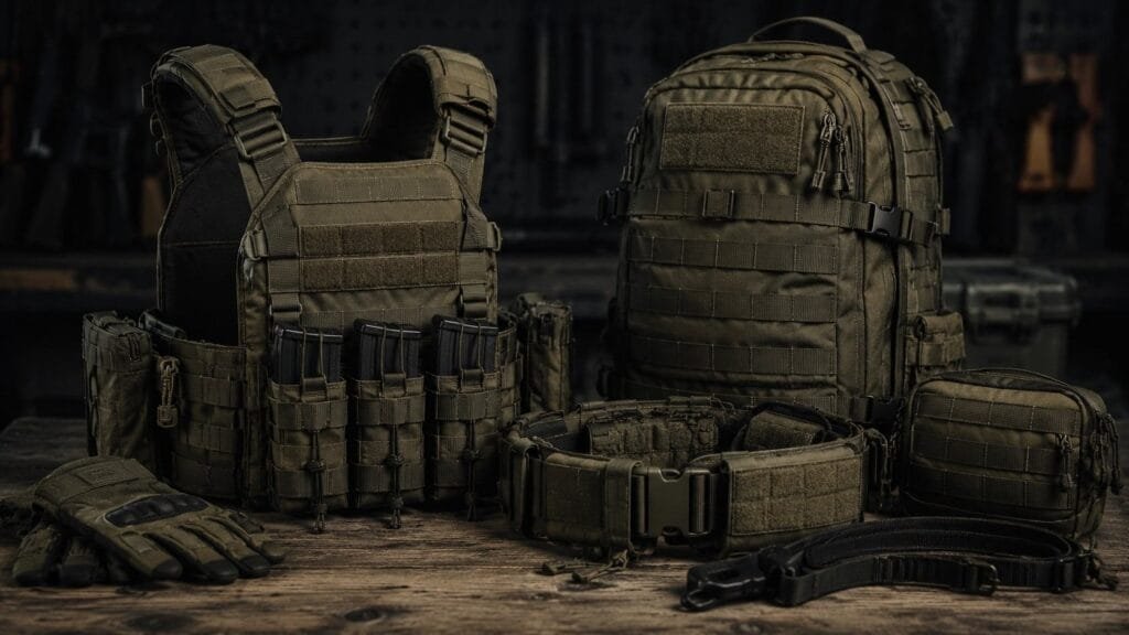 nir compliant tactical gear components including fabric webbing zippers and buckles