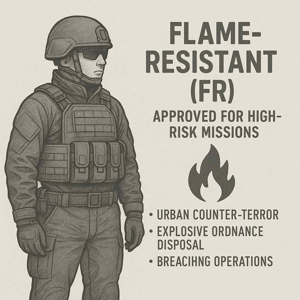 flame-resistant,reinforced MOLLE,tactical vest seam detail