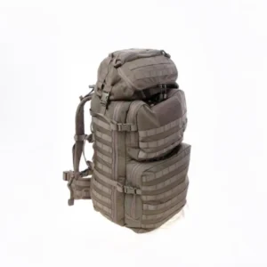 50L tactical rucksack main view in green brown color for integrated field carrying system