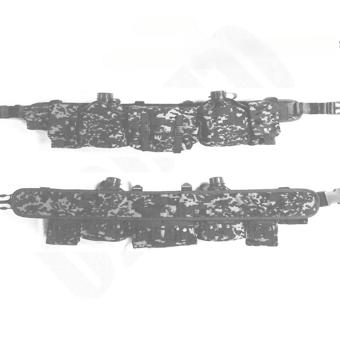 webbing equipment set display with coordinated belt-mounted carrying components
