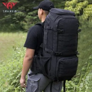 65L tactical backpack outdoor hiking field use scenario black backpack