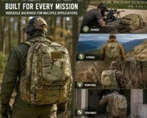 30L tactical outdoor backpack use case range hiking hunting training