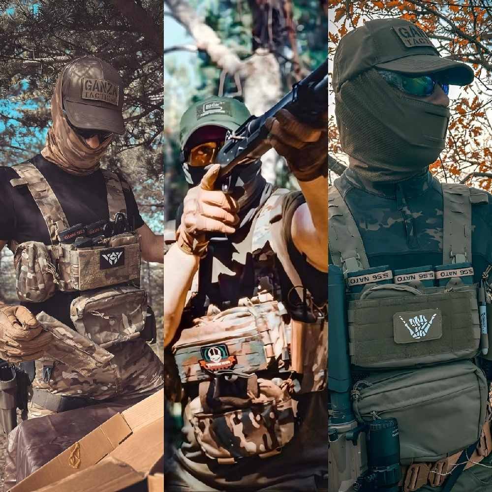 low profile tactical chest rig vest for shooting and rapid deployment