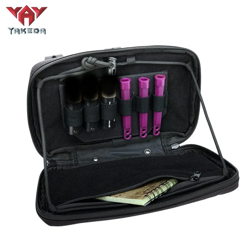 Interior admin pouch layout inside tactical chest rig front compartment