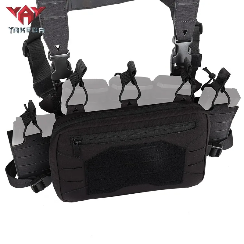 Magazine retention system on modular tactical chest rig vest