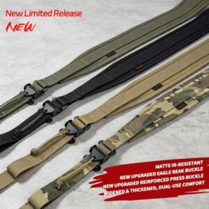 SG-8051 500D nylon tactical rifle slings in Black, Coyote Brown, CP Camouflage, and Ranger Green
